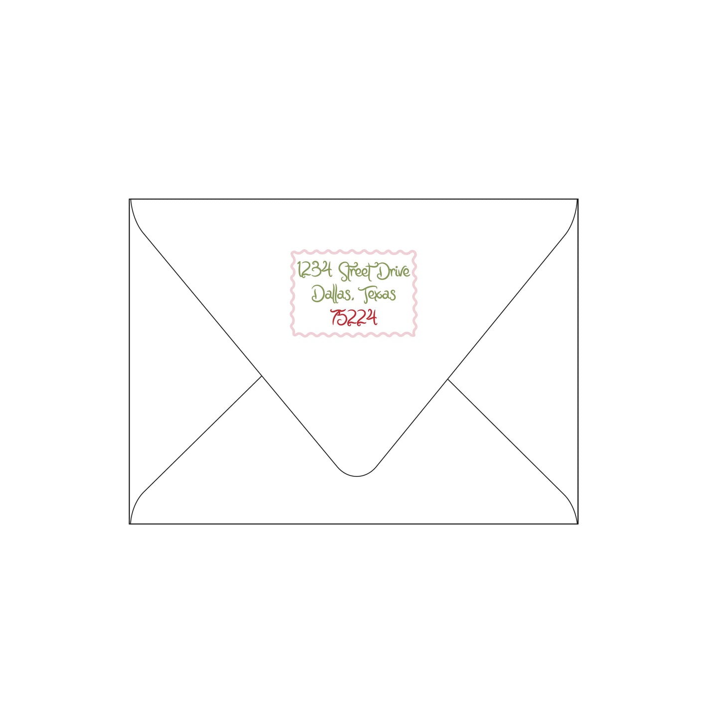 green border | invitation