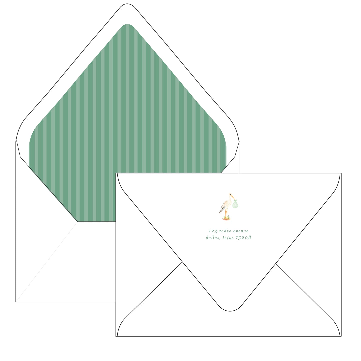 baby stork | invitation