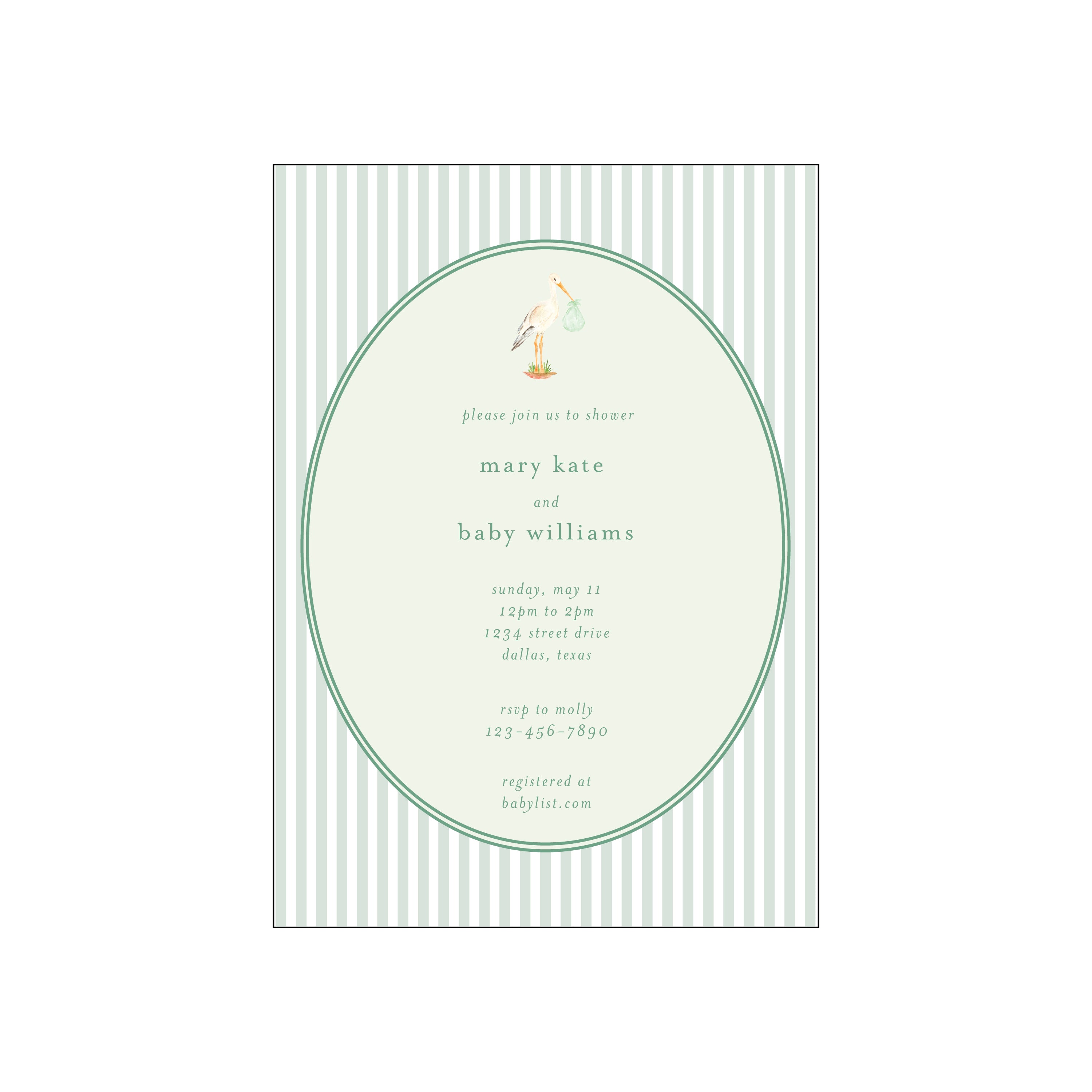 baby stork | invitation