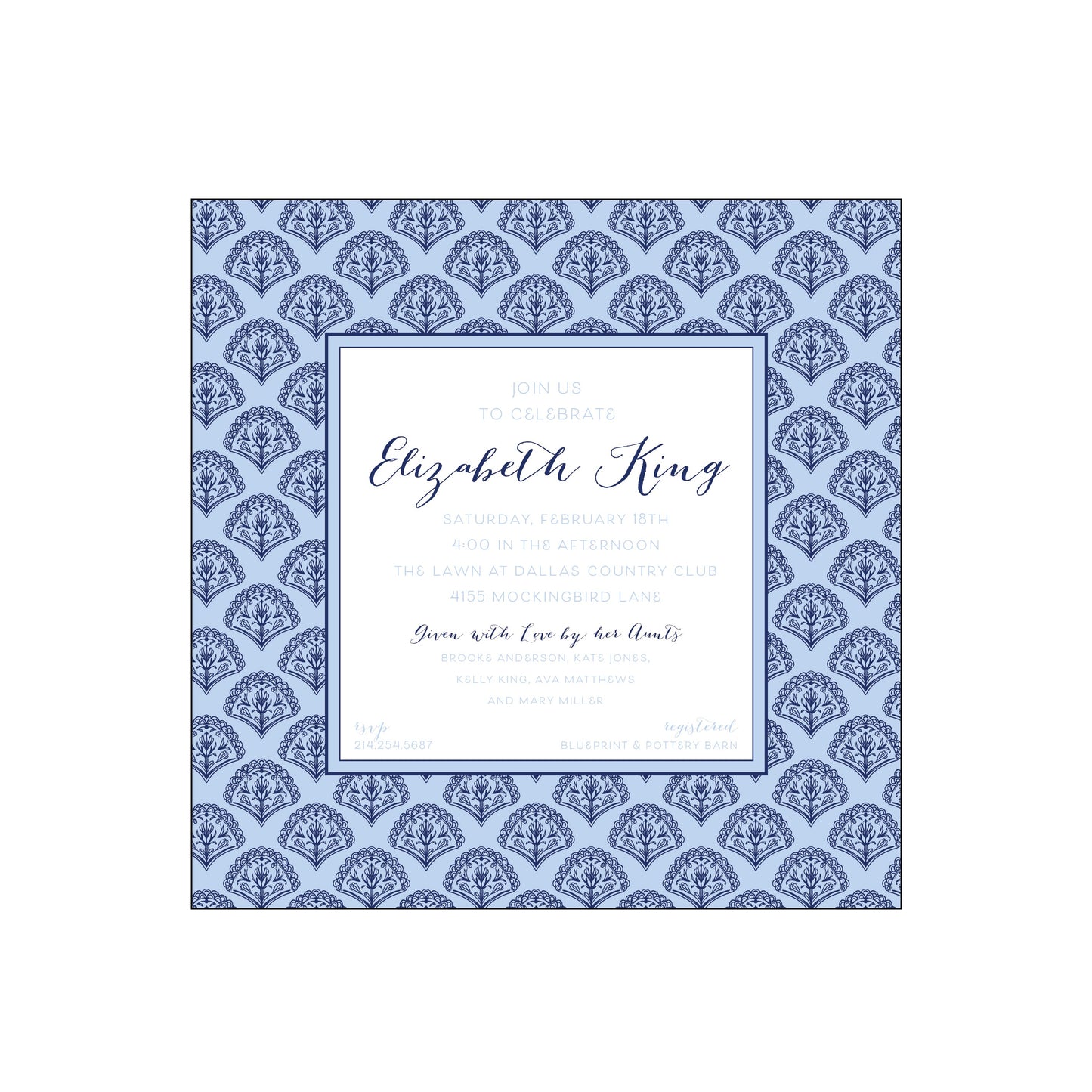 blockprint blue | invitation