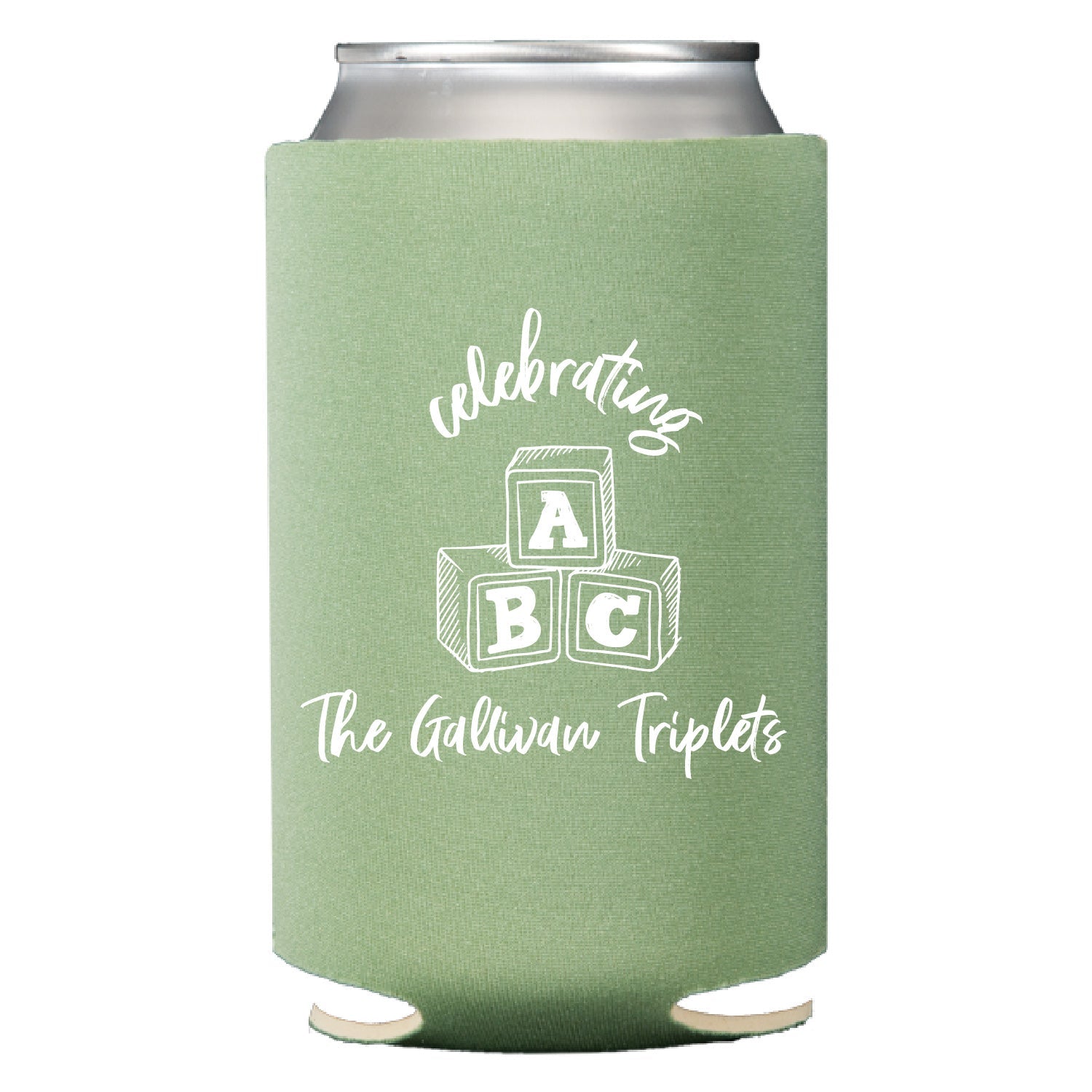 abc baby shower | can cooler