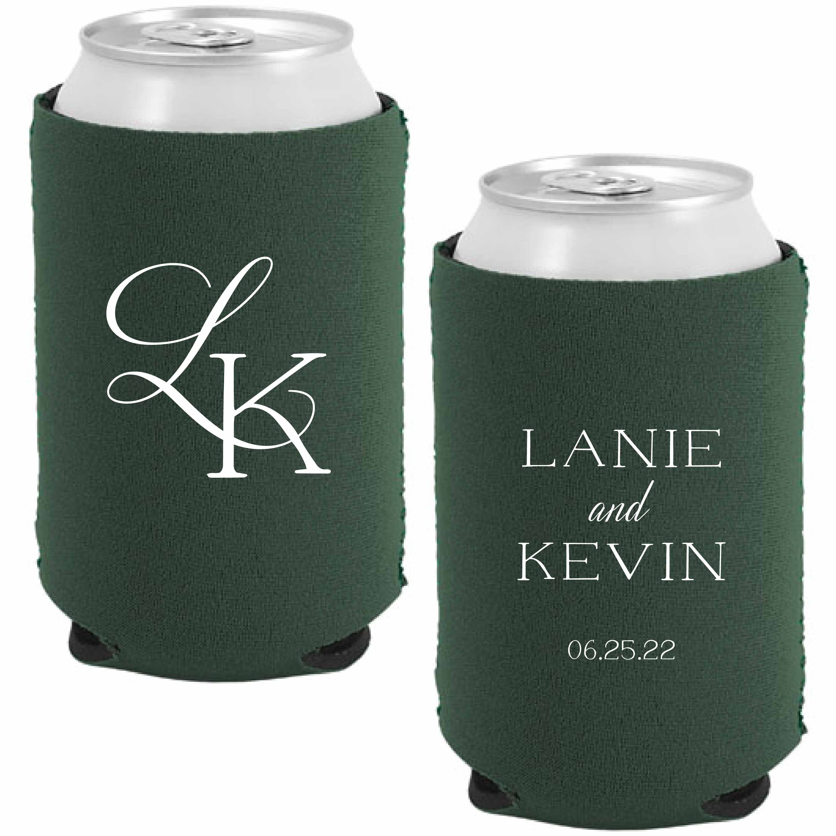 monogram bloom | can cooler
