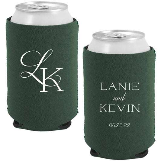 monogram bloom | can cooler