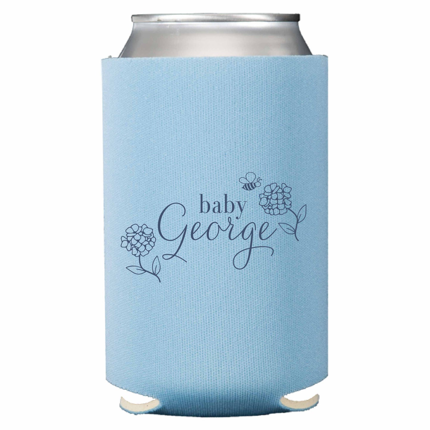 blue florals | can cooler