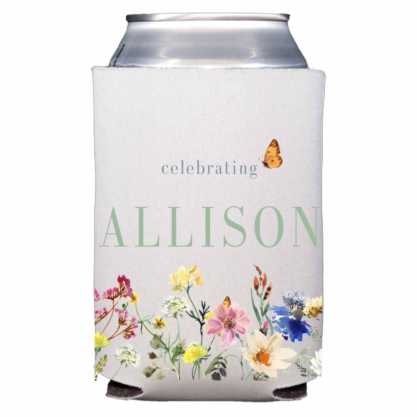 wildflower garden | can cooler | digital