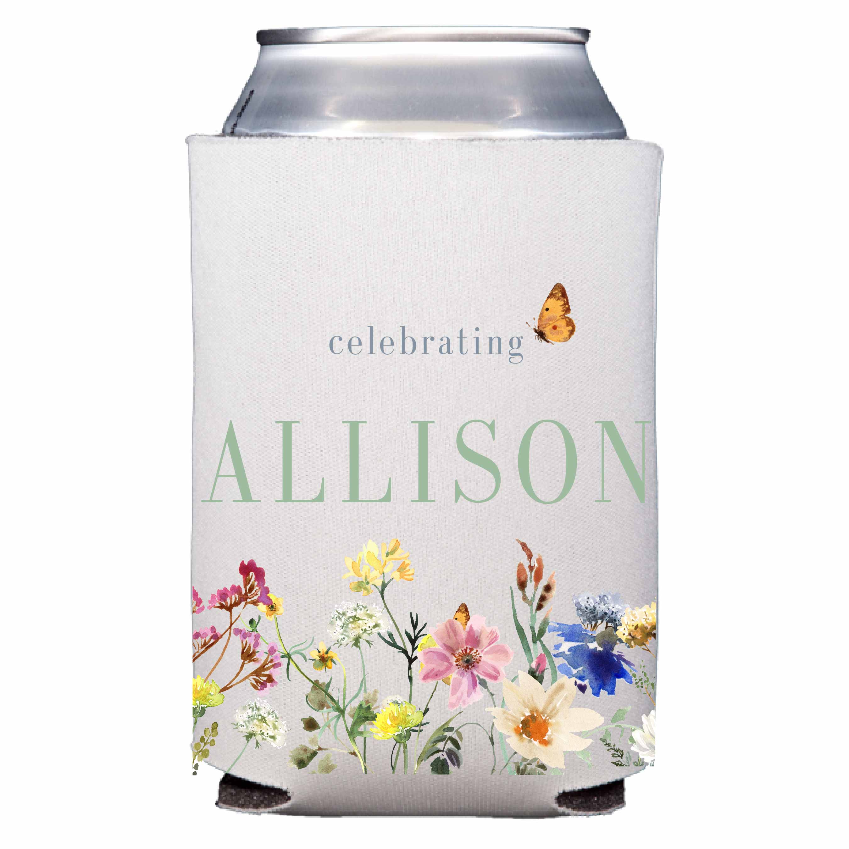 wildflower garden | can cooler | digital