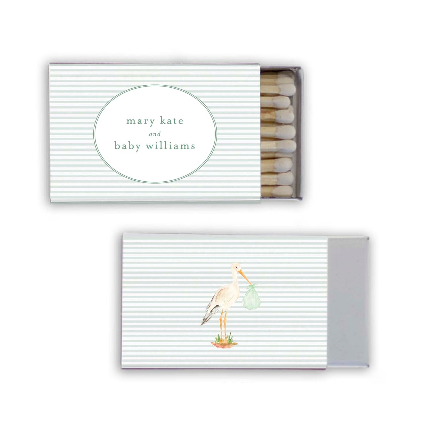 baby stork | matchboxes