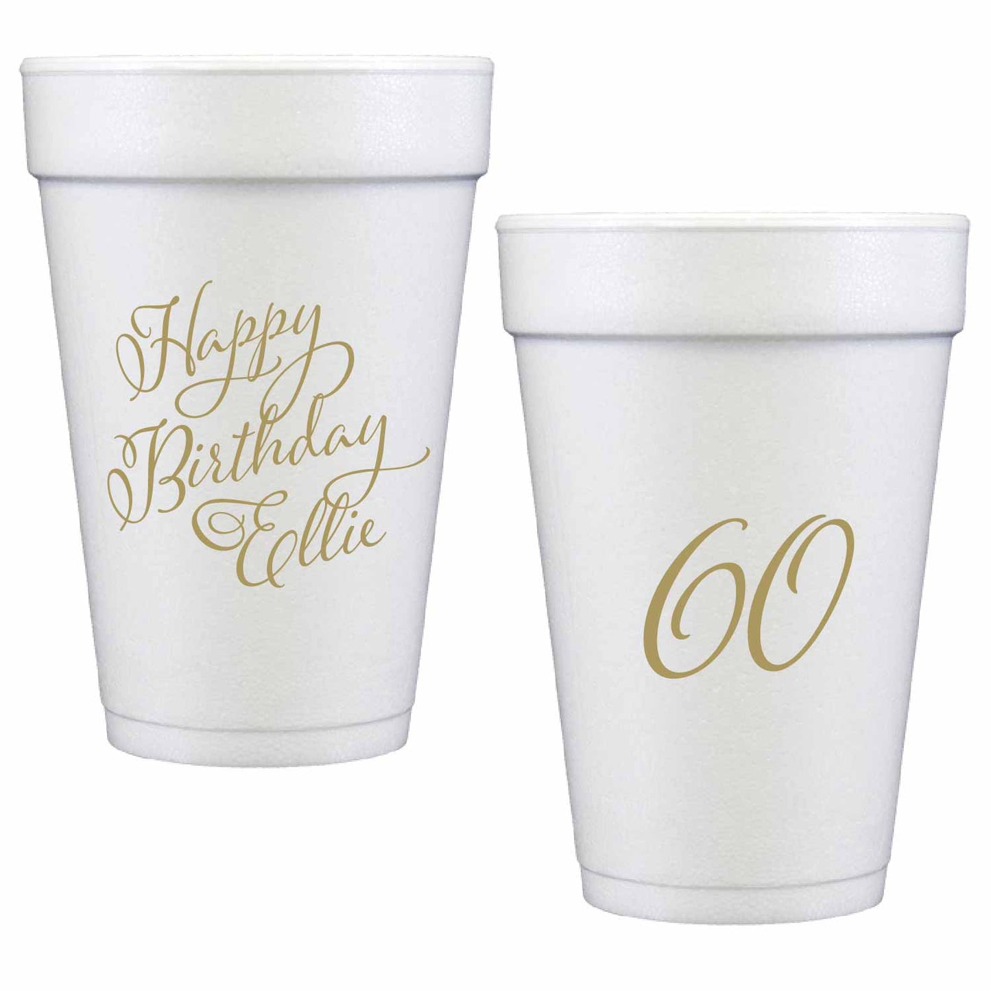calligraphy | styrofoam cups