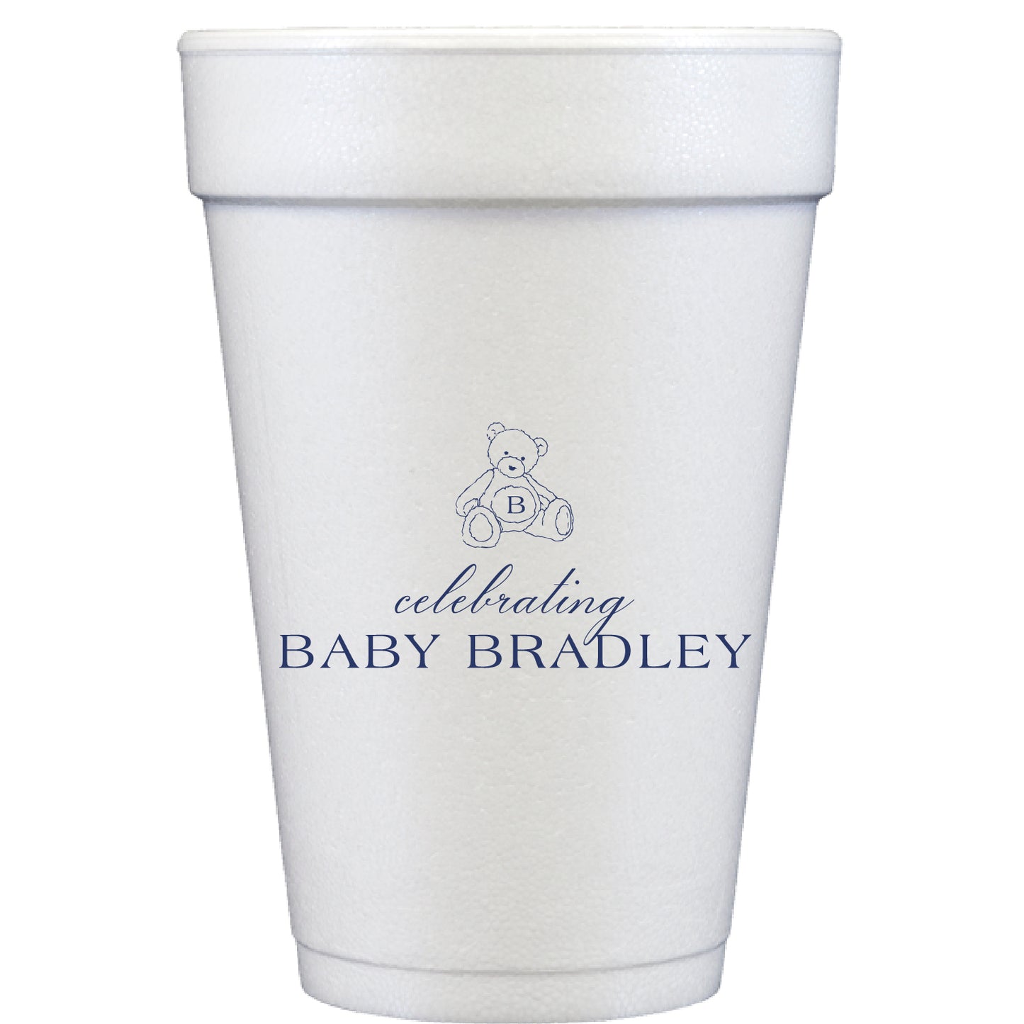 ralph lauren baby shower | styrofoam cups
