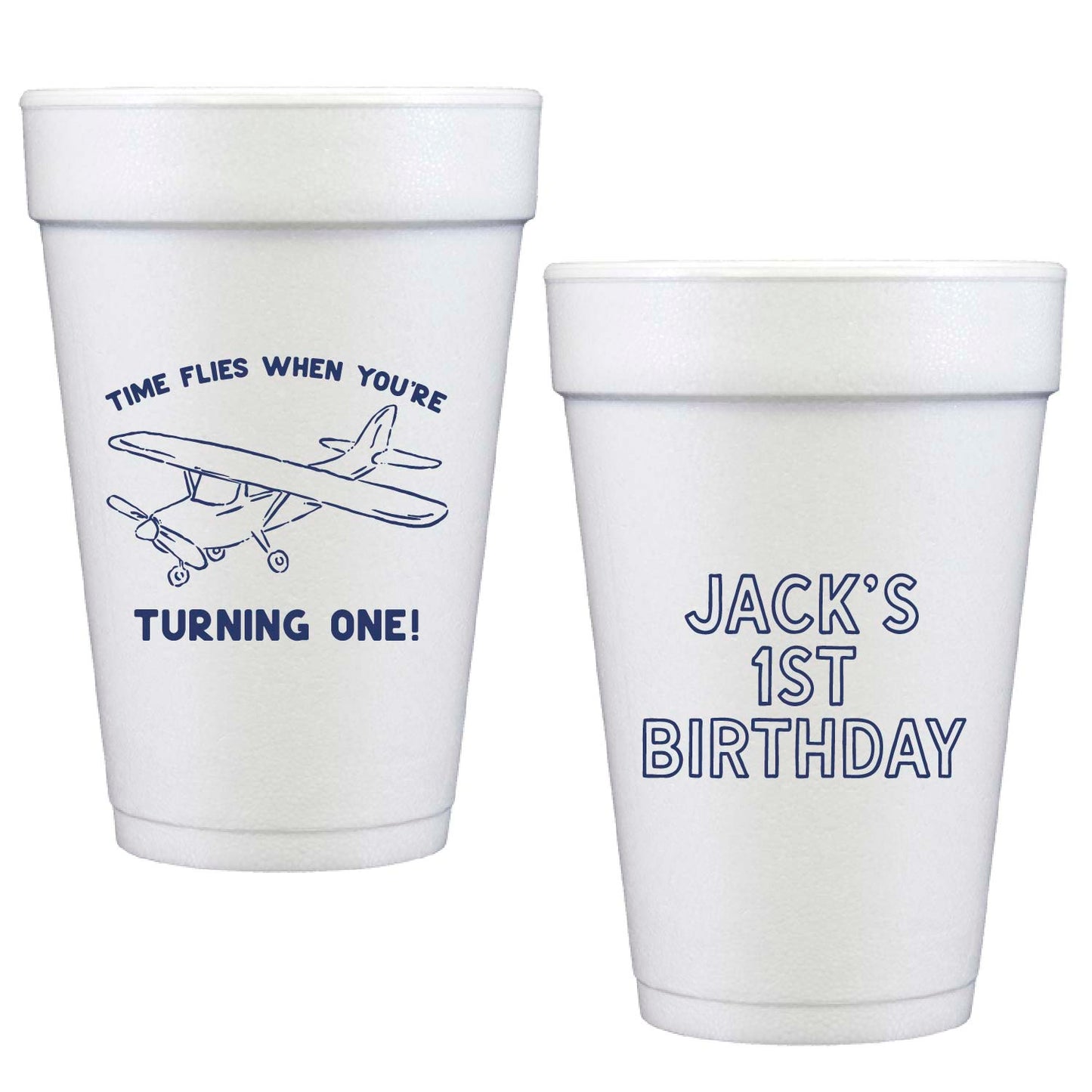 time flies | styrofoam cups
