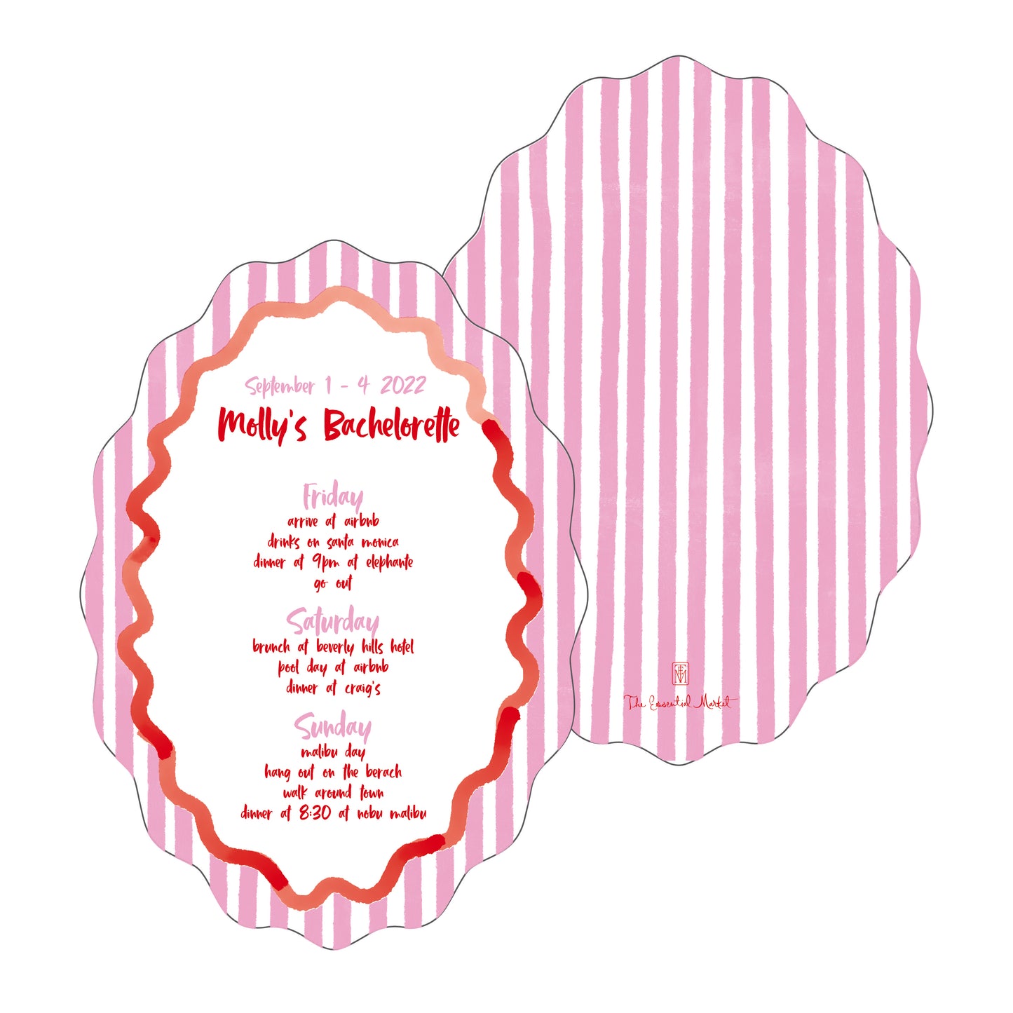 pink stripes | itinerary