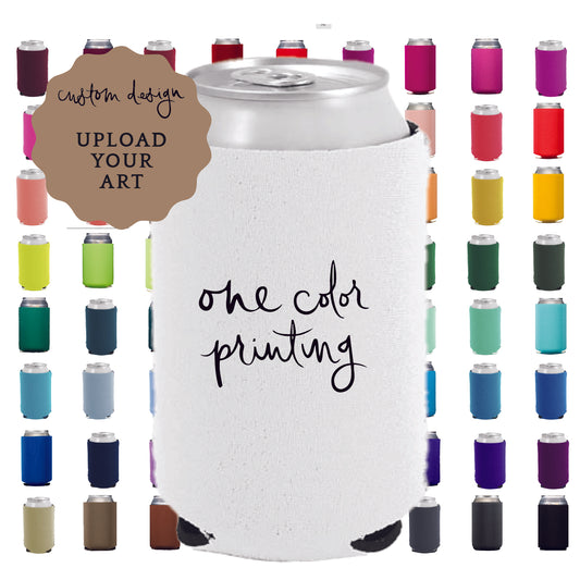 neoprene can coolers | upload your art | 1-color printing