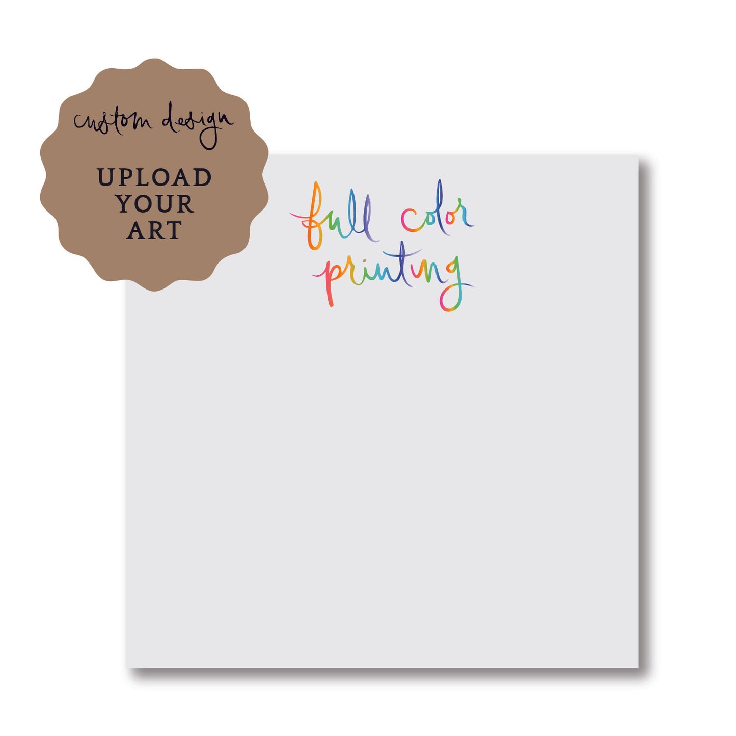 notepad | upload your art | full color