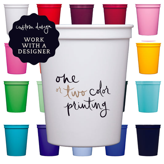 stadium cups | custom design | 1-color printing