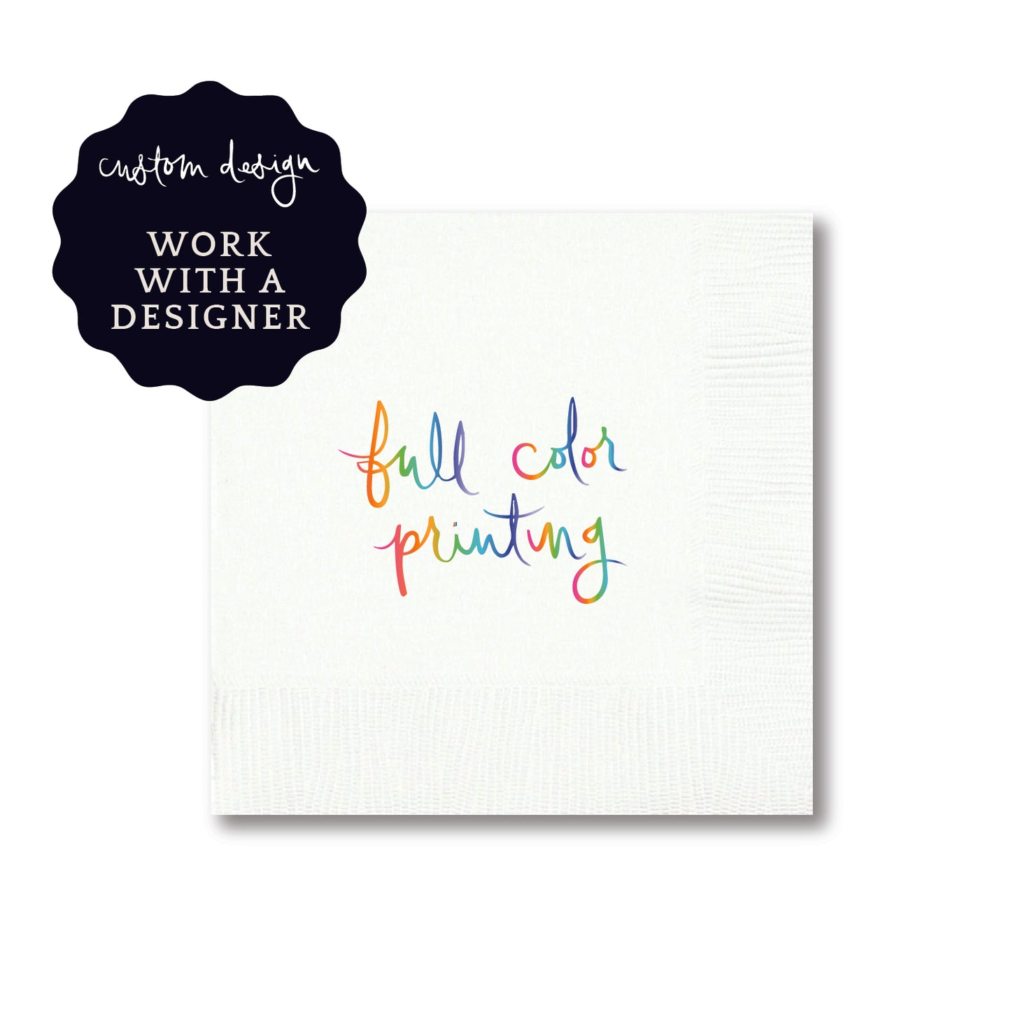 beverage napkins | custom design | 3ply | full color/digital print