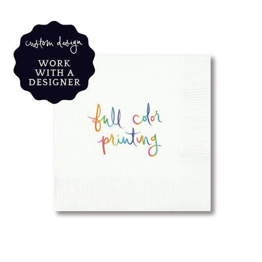 beverage napkins | custom design | 3ply | full color/digital print