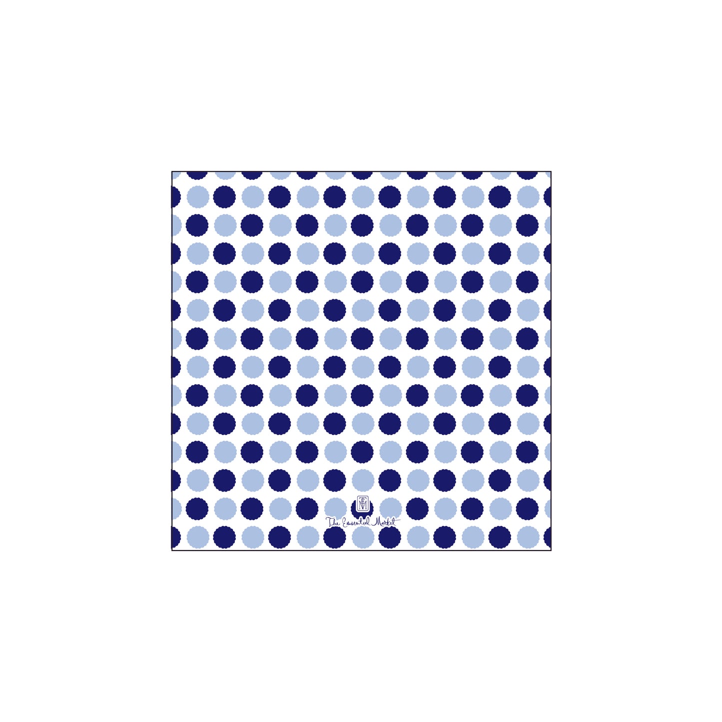 blue christmas scallop | holiday card | digital print