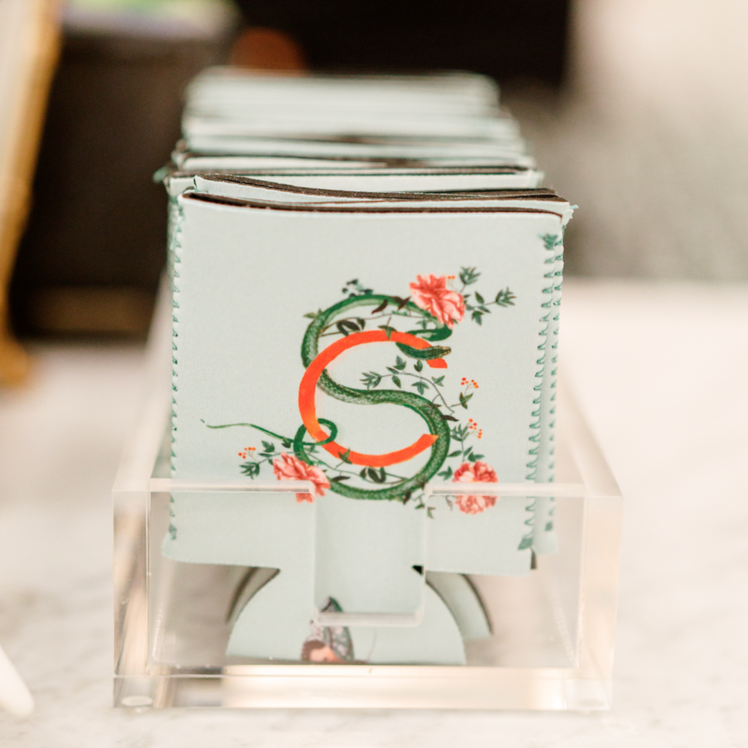 personalized wedding initials can coolers