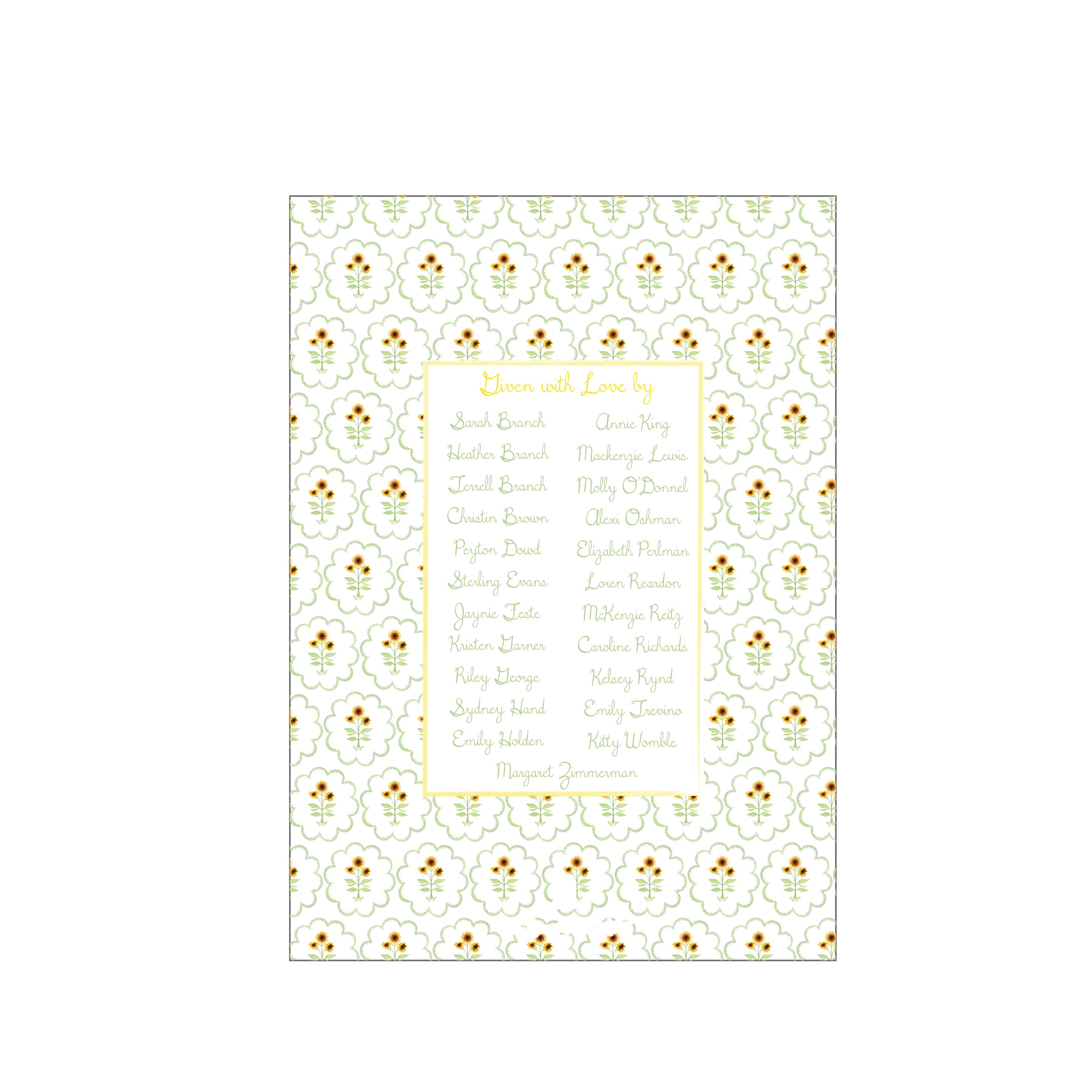 sunflowers and stork | invitation
