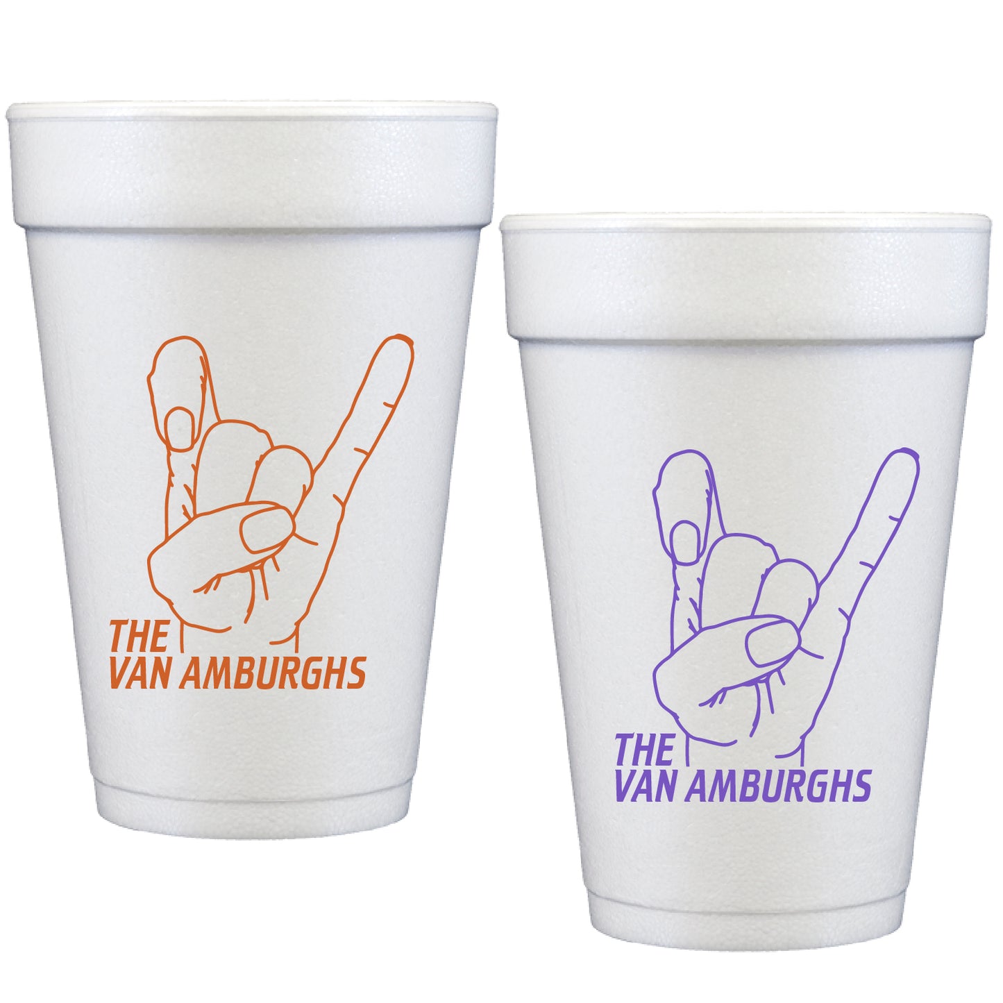 hook 'em frogs | styrofoam cups