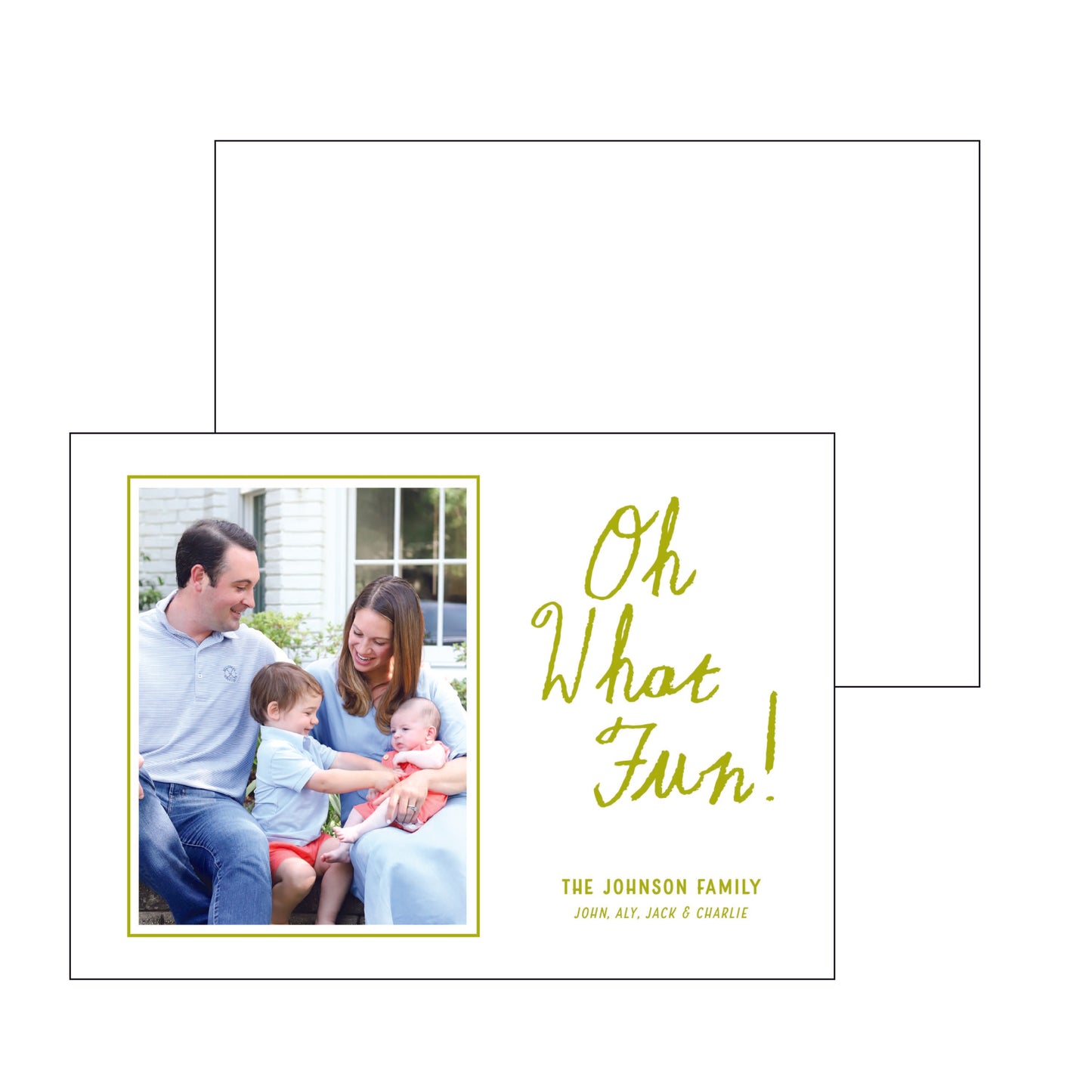 oh what fun | holiday card | letterpress