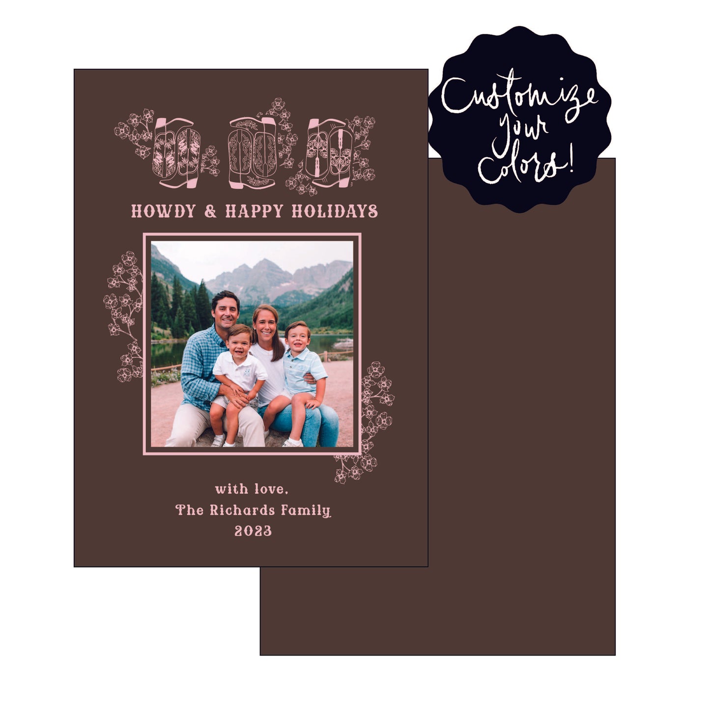 howdy and happy holidays | holiday card | foil-stamped