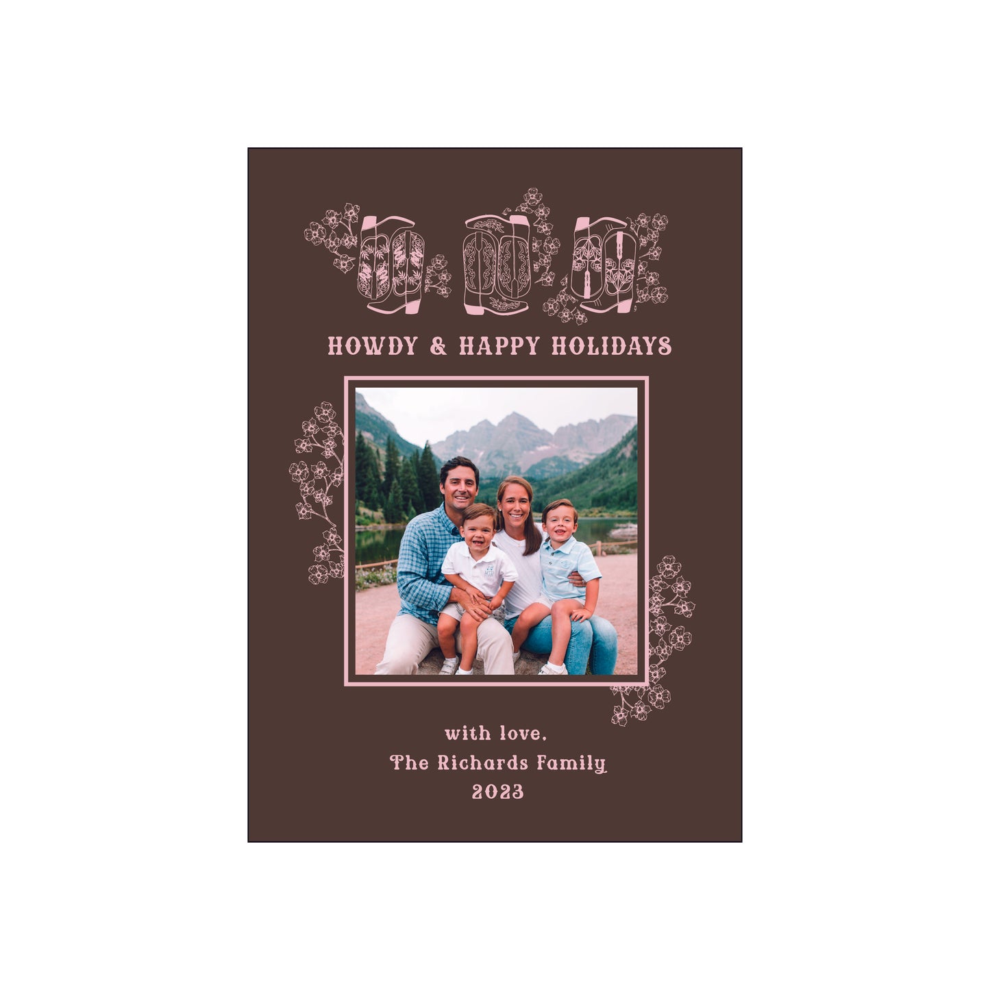 howdy and happy holidays | holiday card | foil-stamped