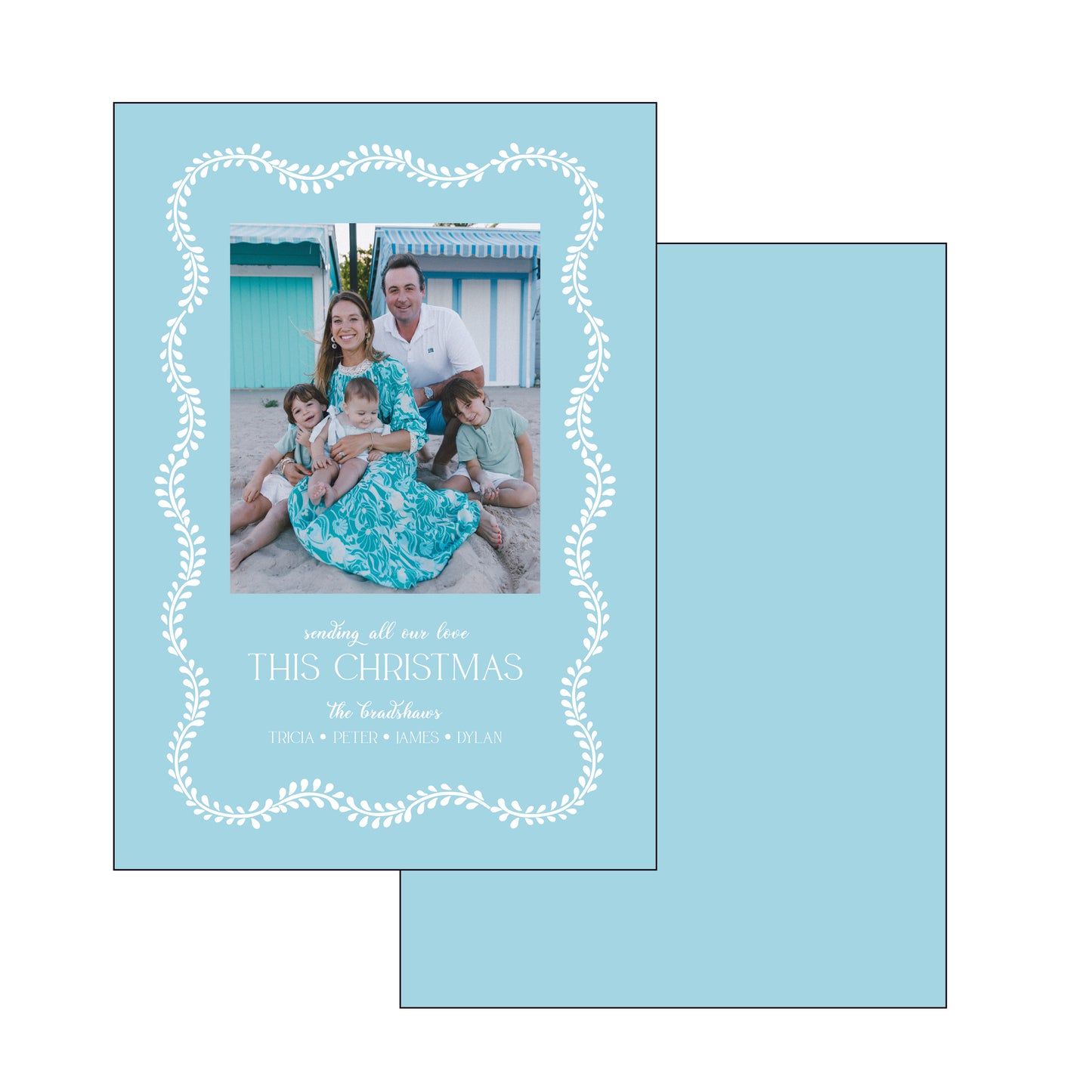 wavy vines | holiday card | foil-stamped