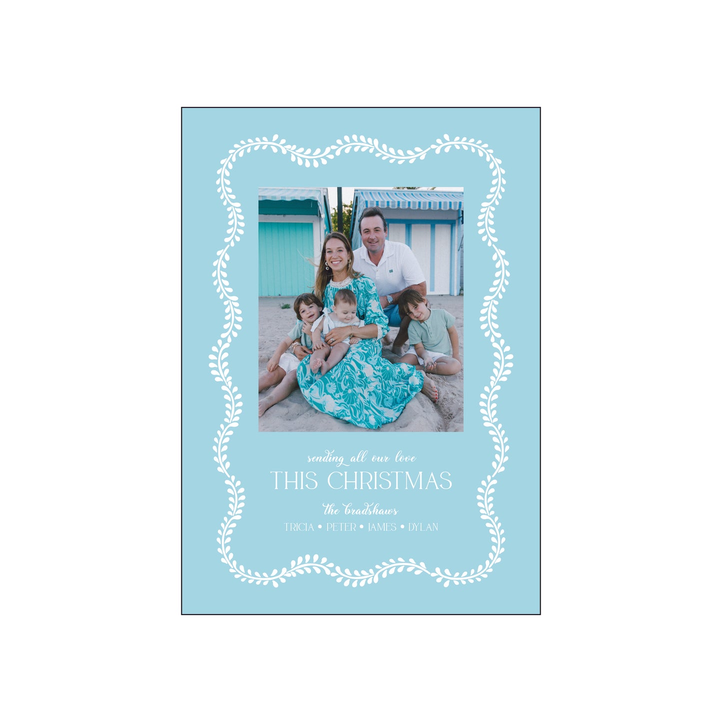wavy vines | holiday card | foil-stamped