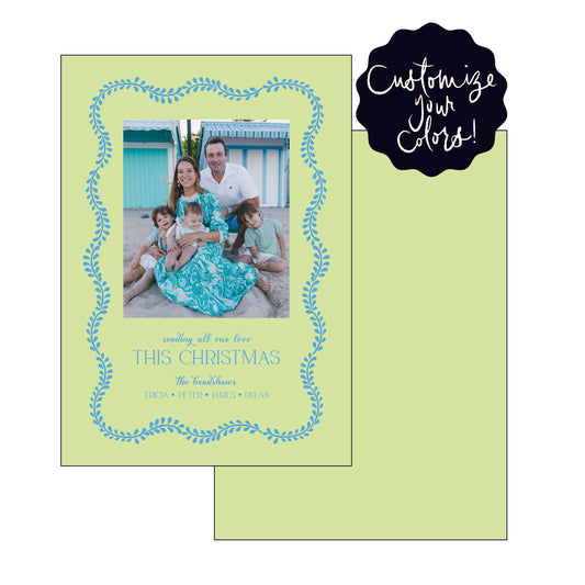wavy vines | holiday card | foil-stamped