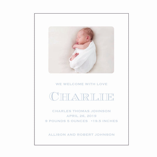 charlie | birth announcement