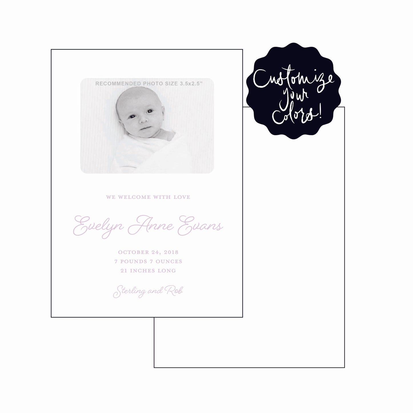 evelyn | birth announcement