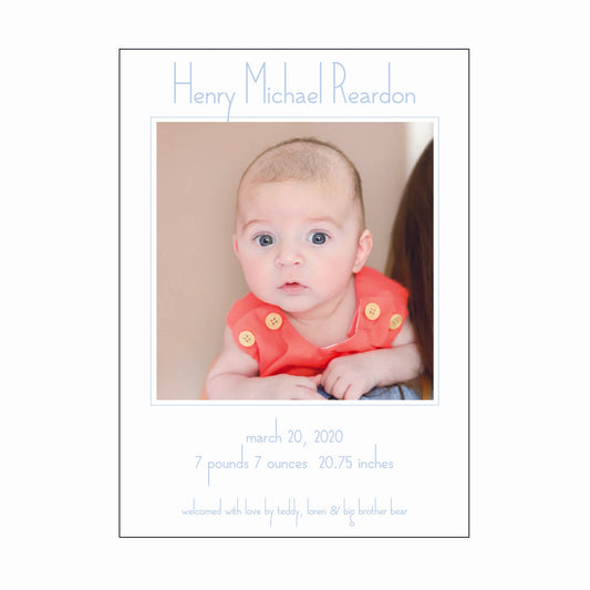 henry | birth announcement