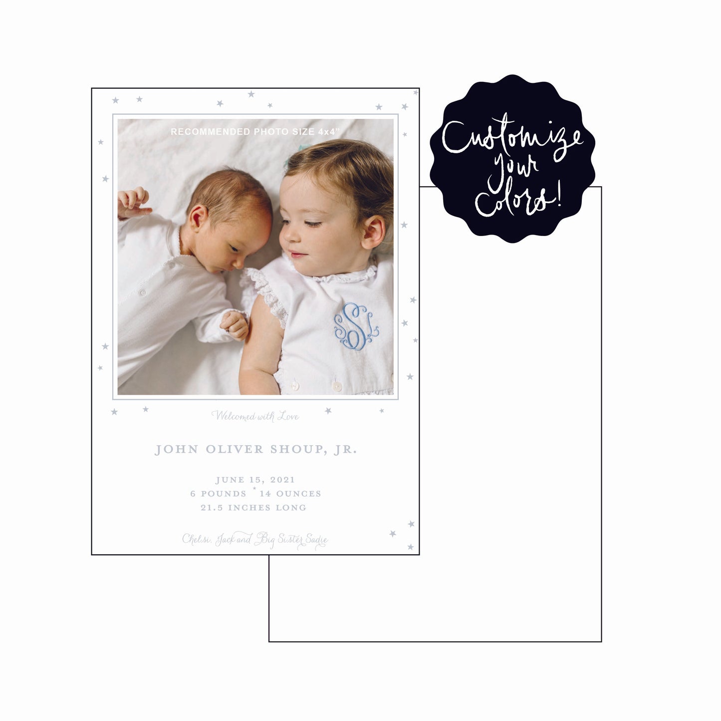 john oliver | birth announcement