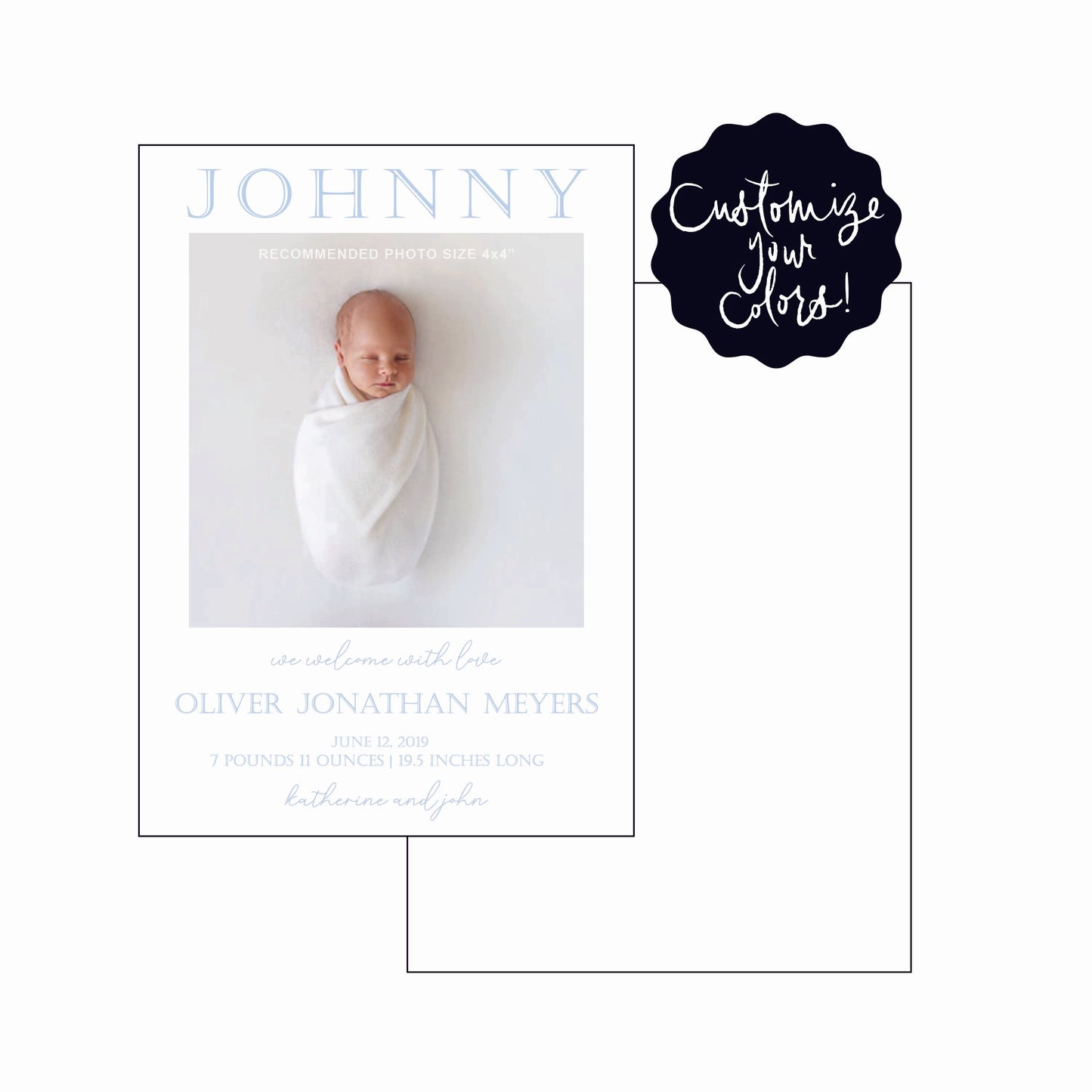 johnny | birth announcement