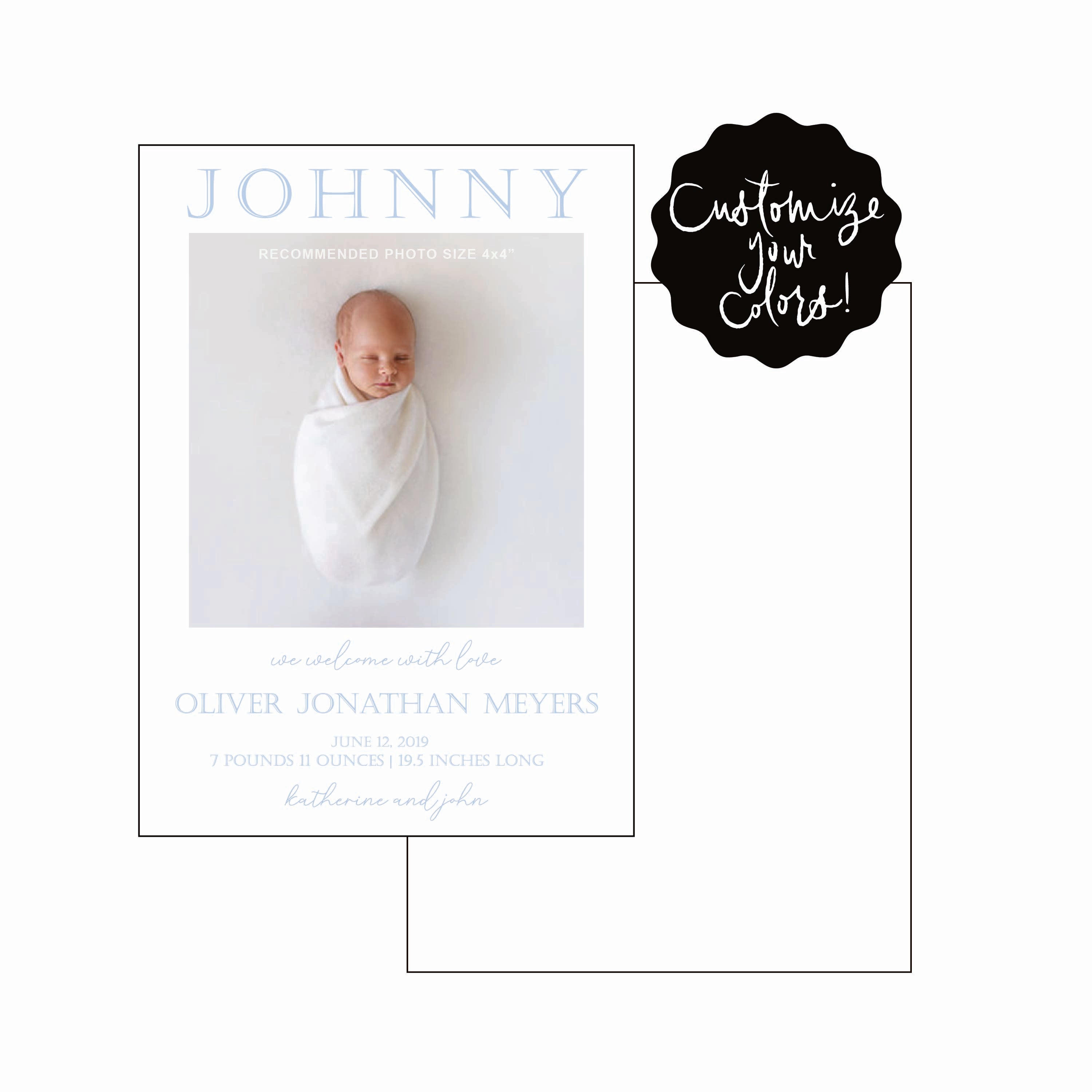 johnny | birth announcement