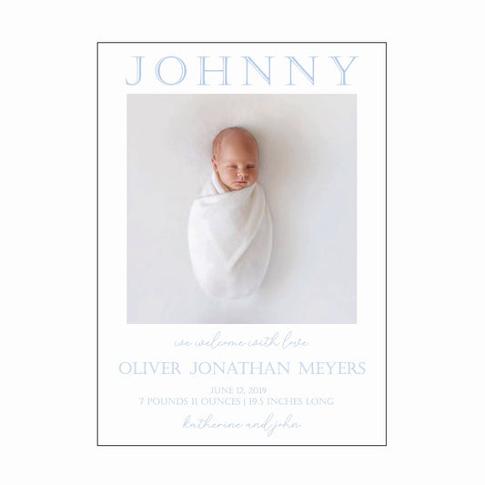 johnny | birth announcement