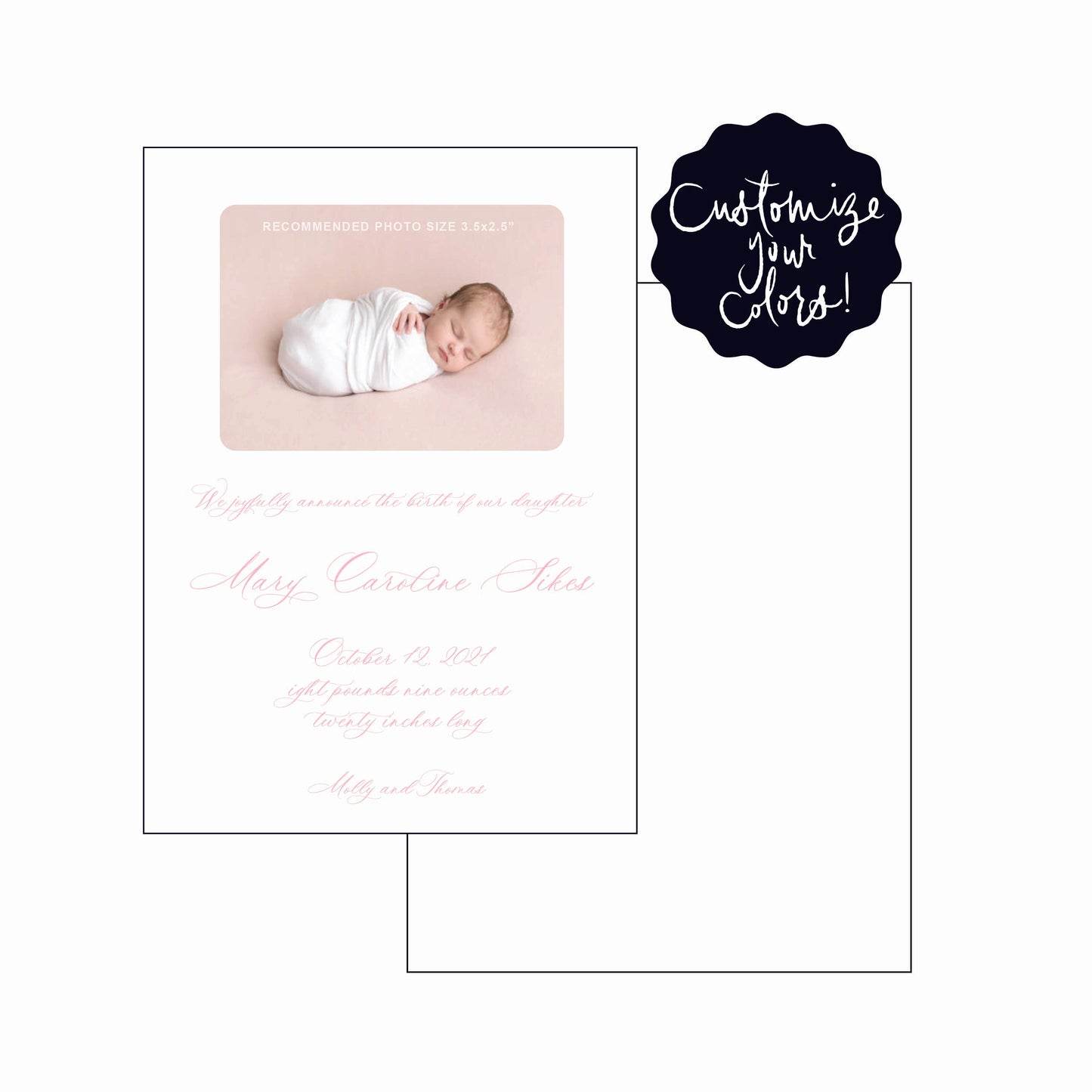 mary caroline | birth announcement