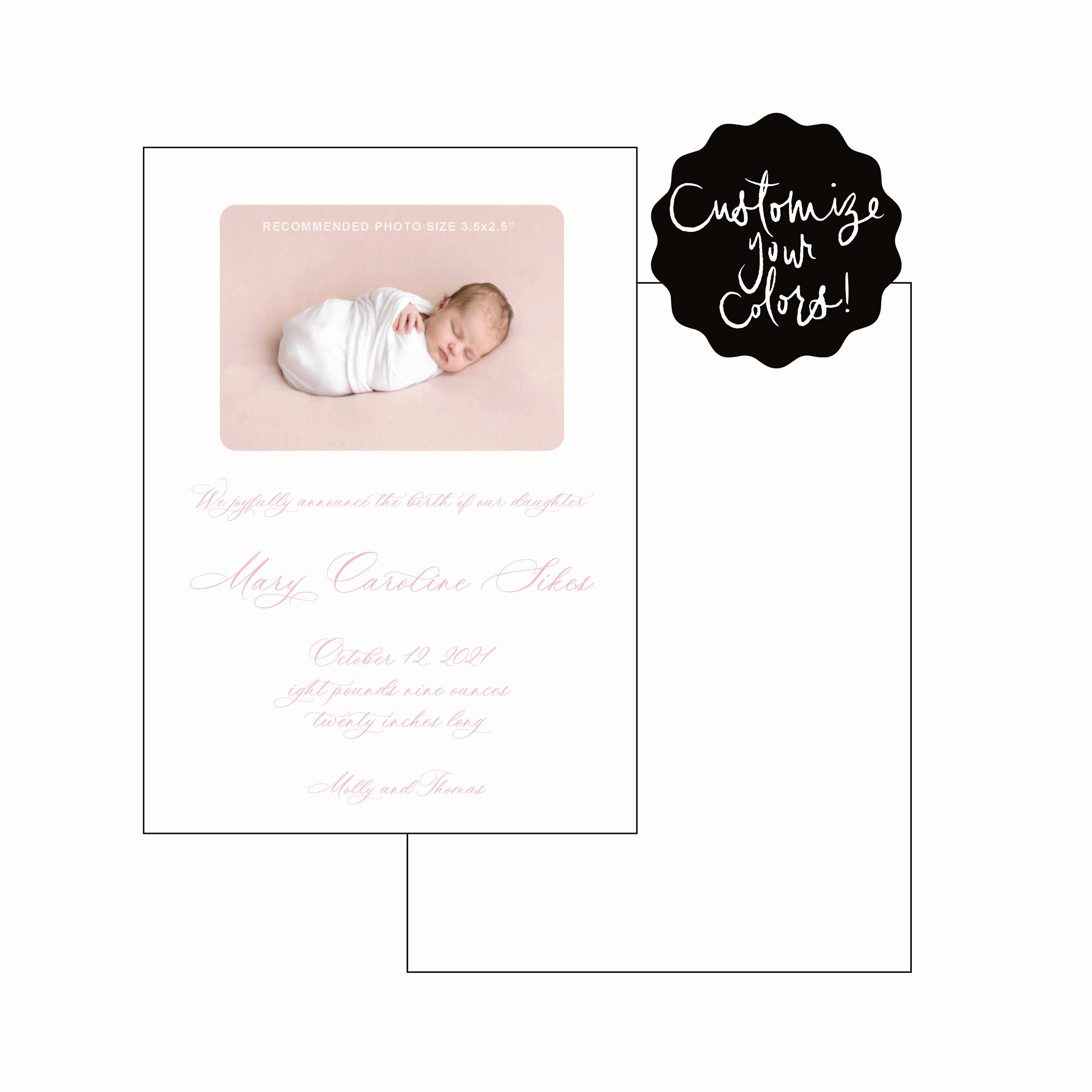 mary caroline | birth announcement