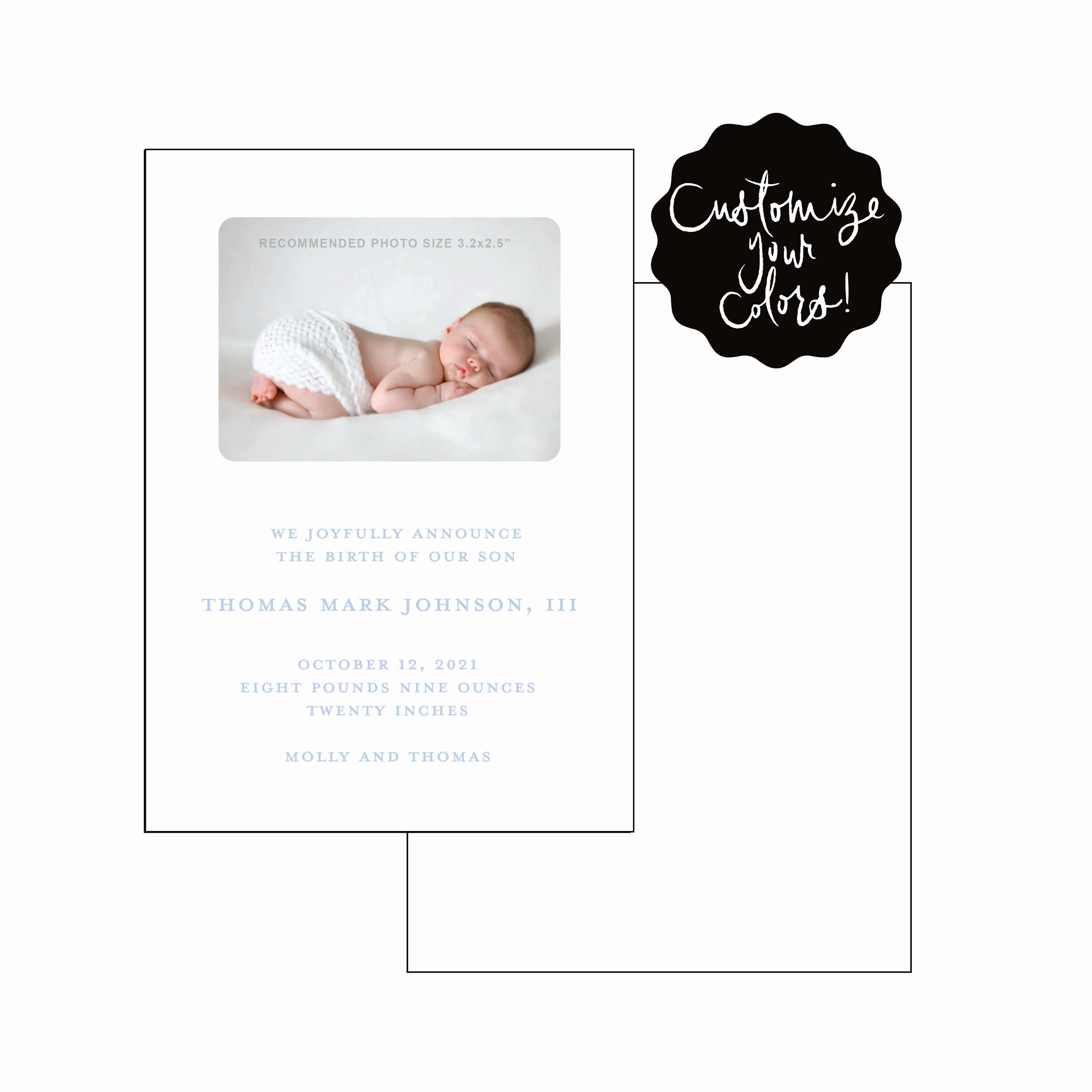thomas | birth announcement