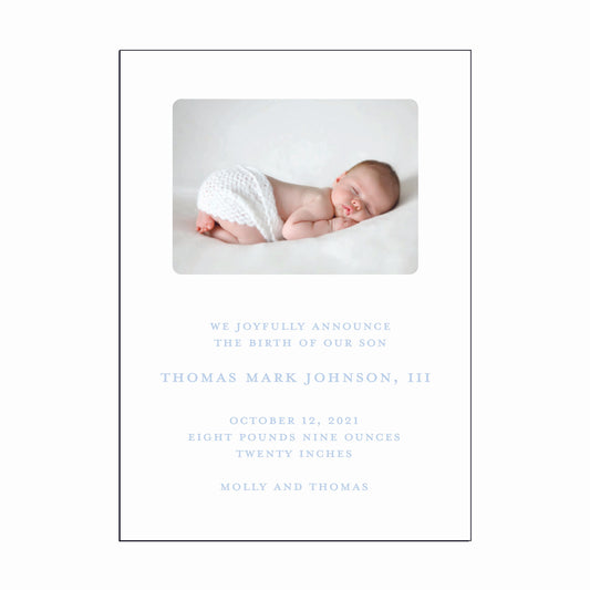 thomas | birth announcement