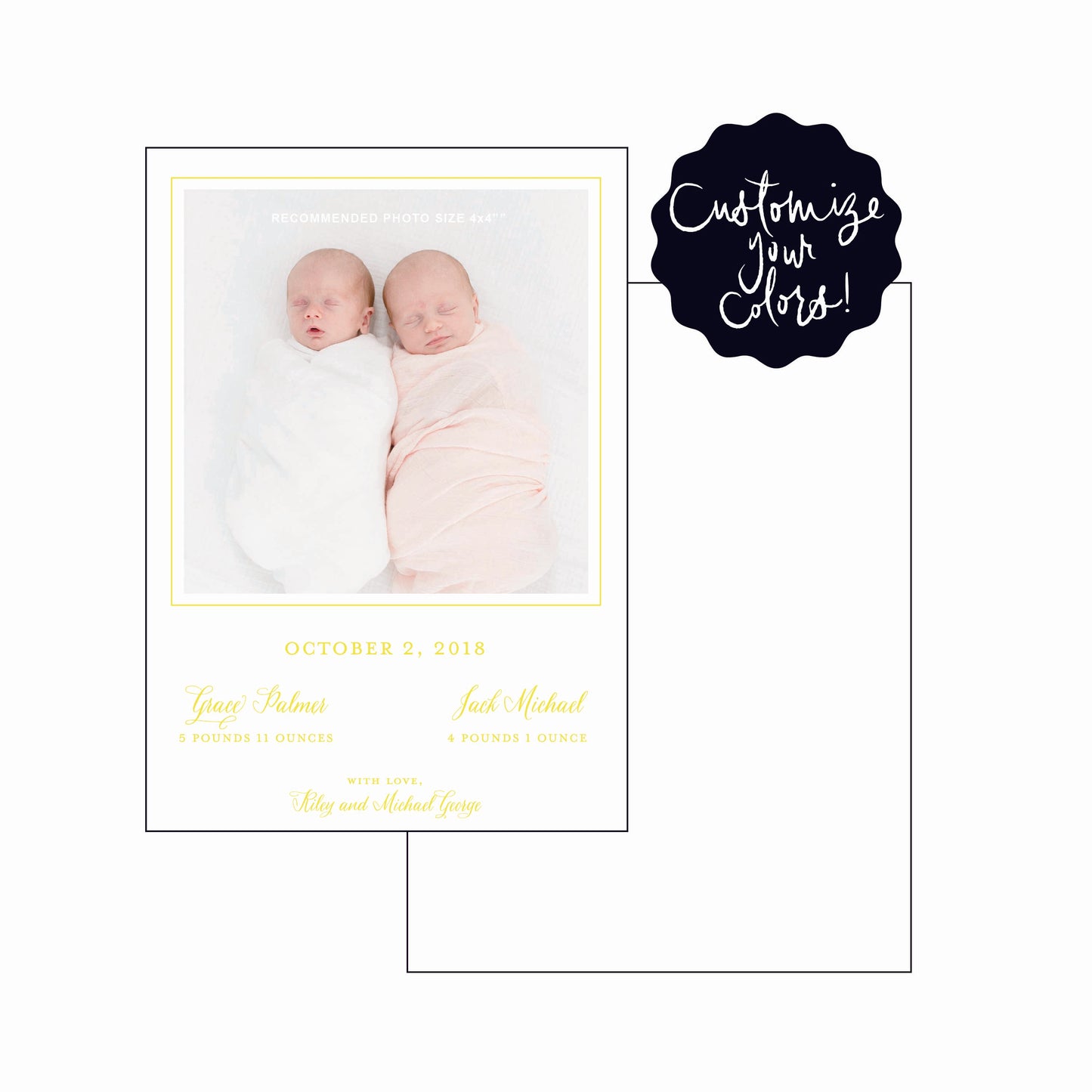 twins | birth announcement