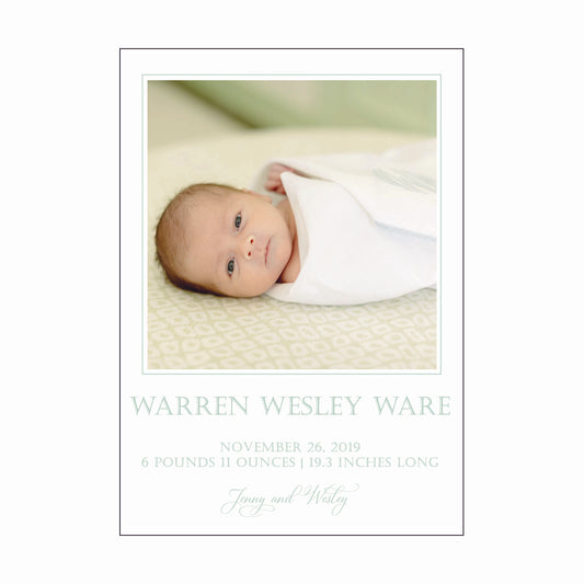 warren | birth announcement