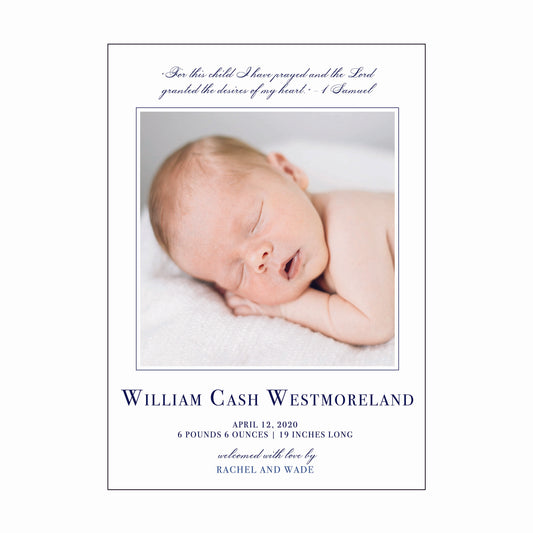 william | birth announcement