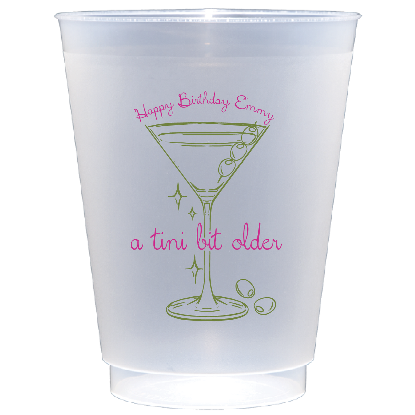 a tini bit older olives | shatterproof frosted flex