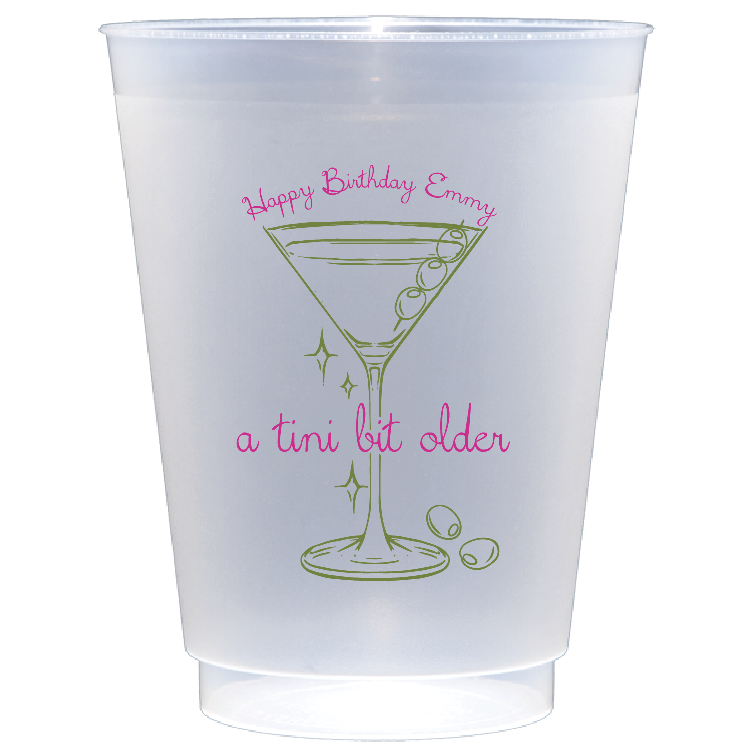 a tini bit older olives | shatterproof frosted flex