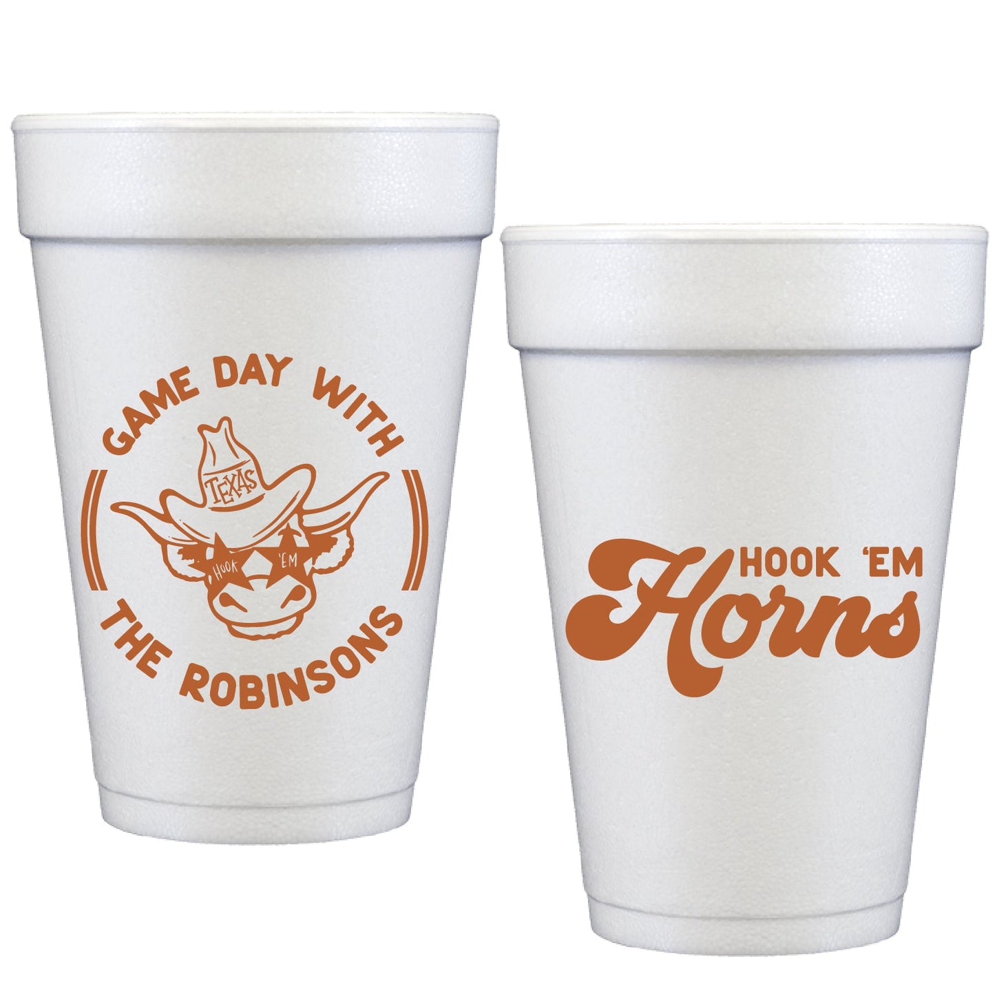 longhorn game day | styrofoam cups