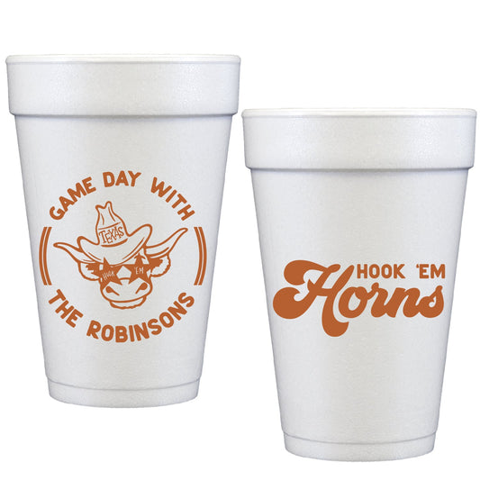 longhorn game day | styrofoam cups