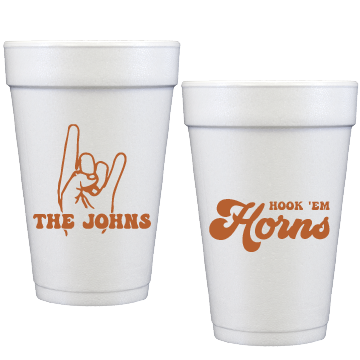 longhorn hook em | styrofoam cups