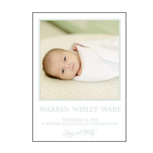 warren | birth announcement
